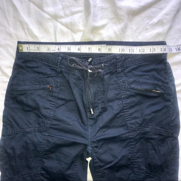 Effortless Comfort Reitmans Tapered Drawstring Waist Pants Navy 5 Minimalist - Picture 4 of 10